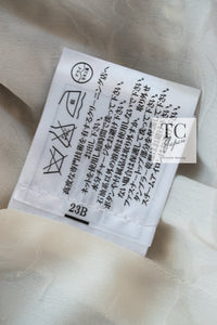 CHANEL 15C White Black Gold Metallic Gripoix Button Tweed Jacket 42 シャネル ホワイト ブラック ゴールドメタリック グリポワ宝石ボタン ツイード ジャケット 即発