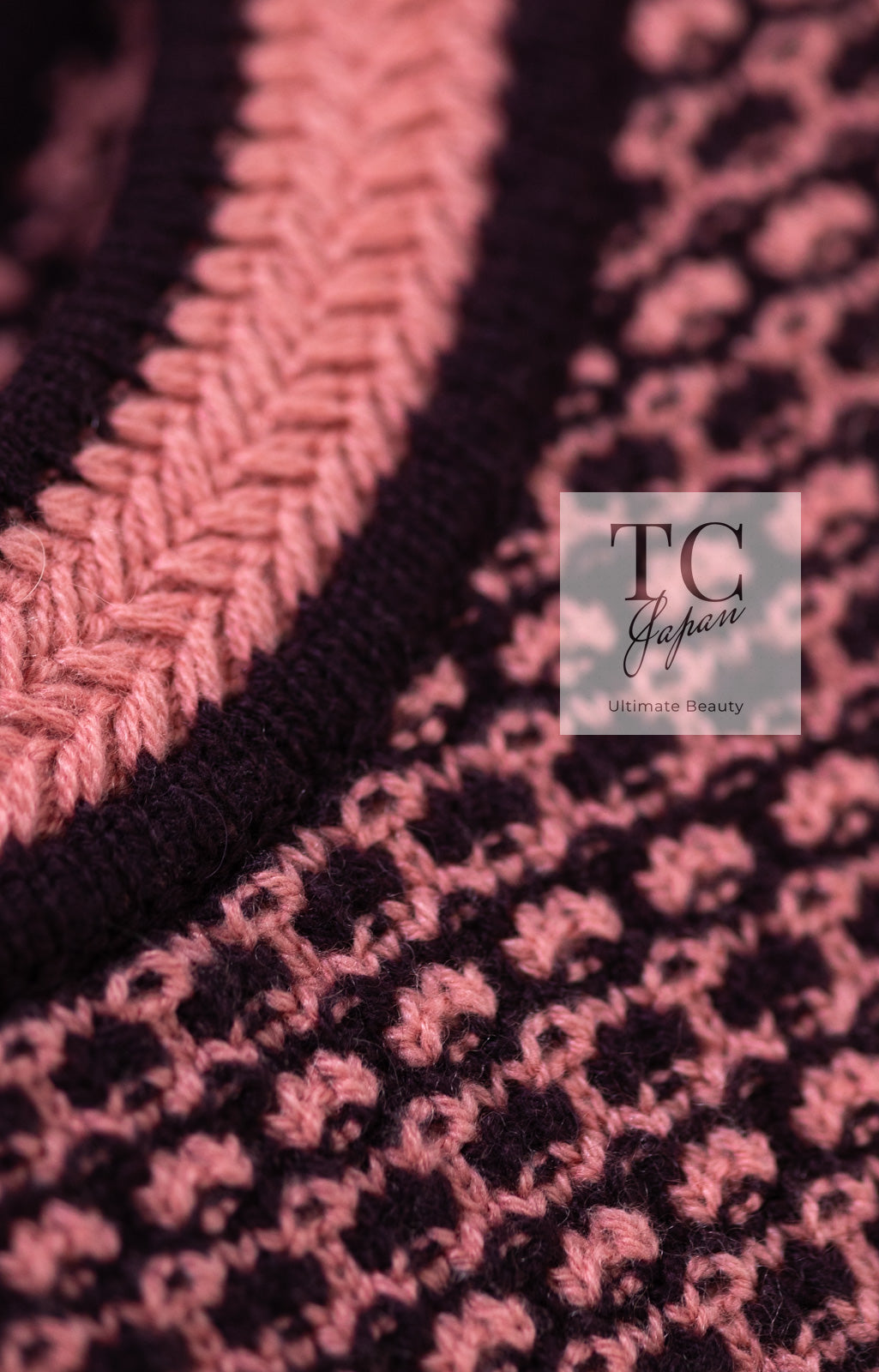 CHANEL 23B Pink Dark Purple Cashmere Knit Dress 38 シャネル ピンク ダークパープル ココボタン カシミヤ ニット ワンピース 即発