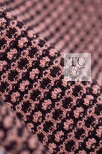 CHANEL 23B Pink Dark Purple Cashmere Knit Dress 38 シャネル ピンク ダークパープル ココボタン カシミヤ ニット ワンピース 即発