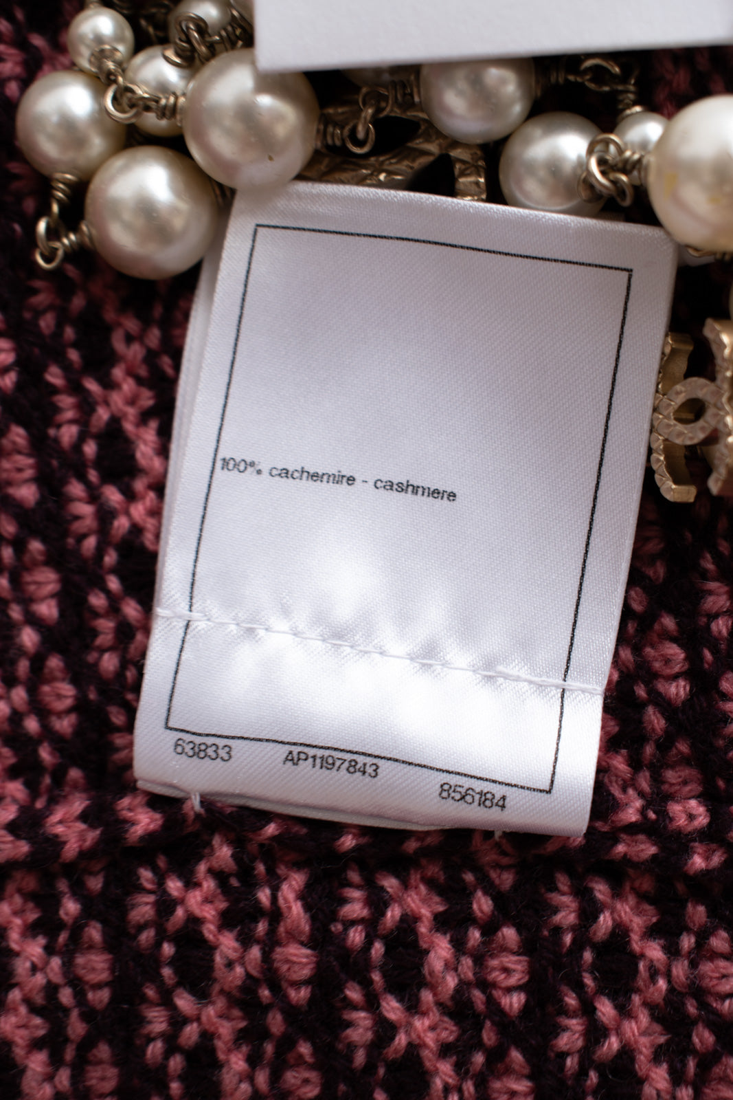 CHANEL 23B Pink Dark Purple Cashmere Knit Dress 38 シャネル ピンク ダークパープル ココボタン カシミヤ ニット ワンピース 即発