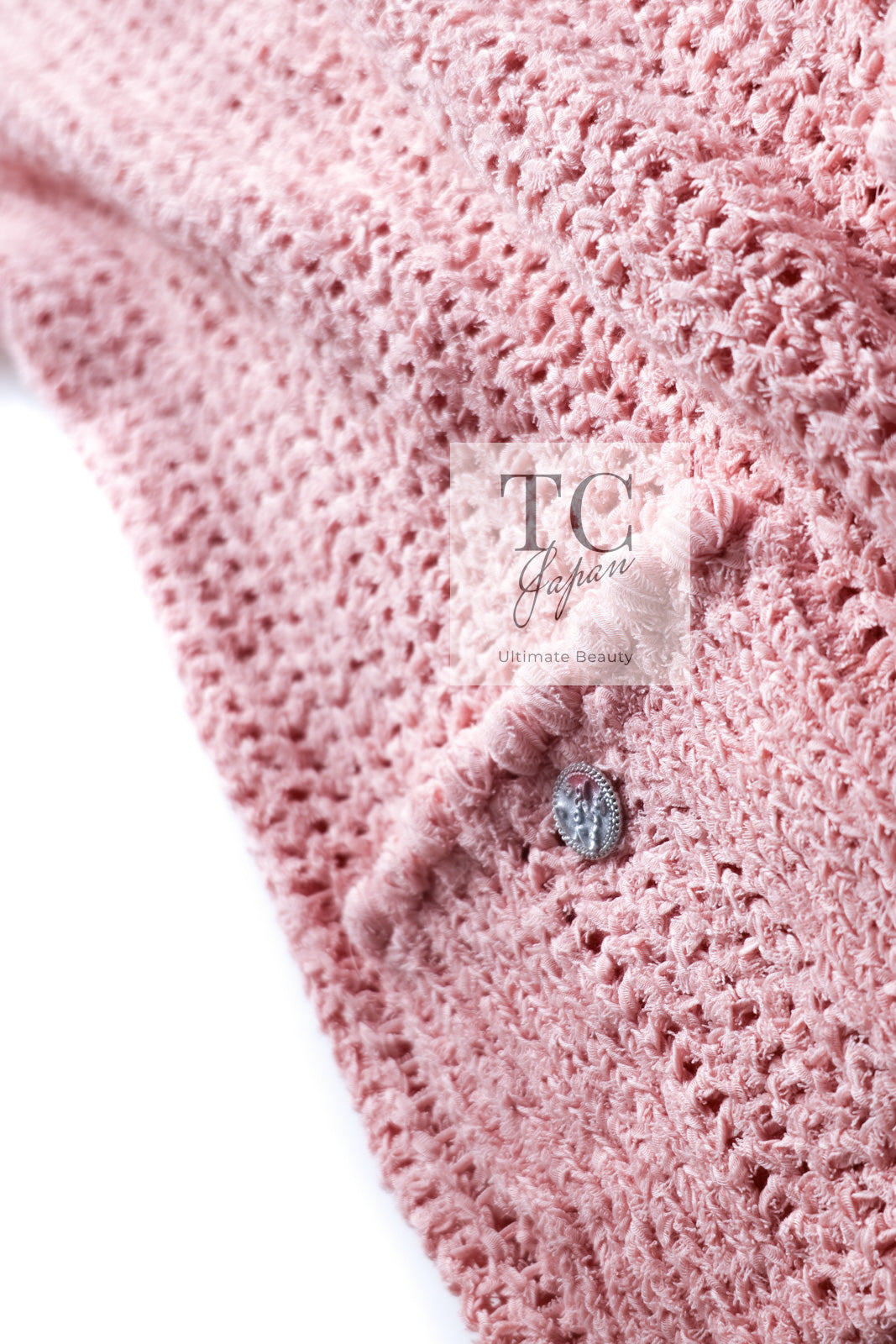 CHANEL 17C Pretty Pink Cotton Knit Dress 34 シャネル プリティ ピンク コットン ニット ワンピース 即発