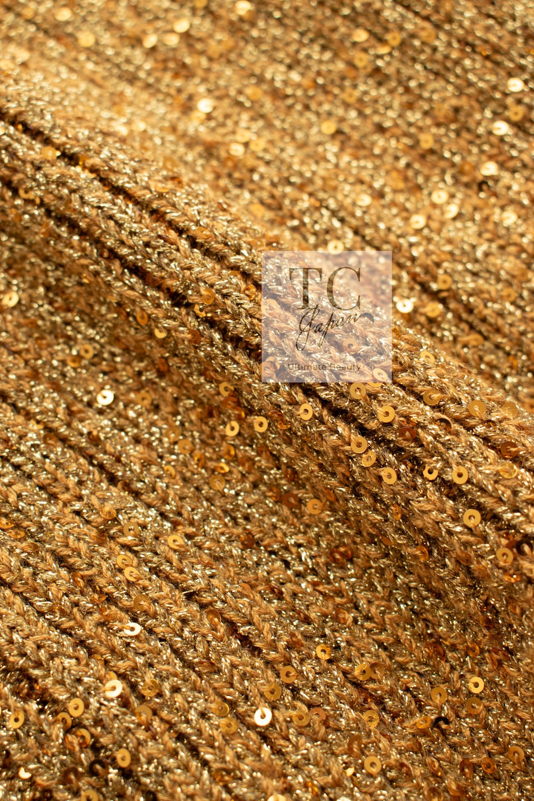 CHANEL 19PF Gold Metallic Sequin Embellishments Cashmere Knit Dress 34 36 シャネル ゴールド スパンコール カシミヤ ニット ワンピース 即発