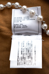 CHANEL 19PF Gold Metallic Sequin Embellishments Cashmere Knit Dress 34 36 シャネル ゴールド スパンコール カシミヤ ニット ワンピース 即発