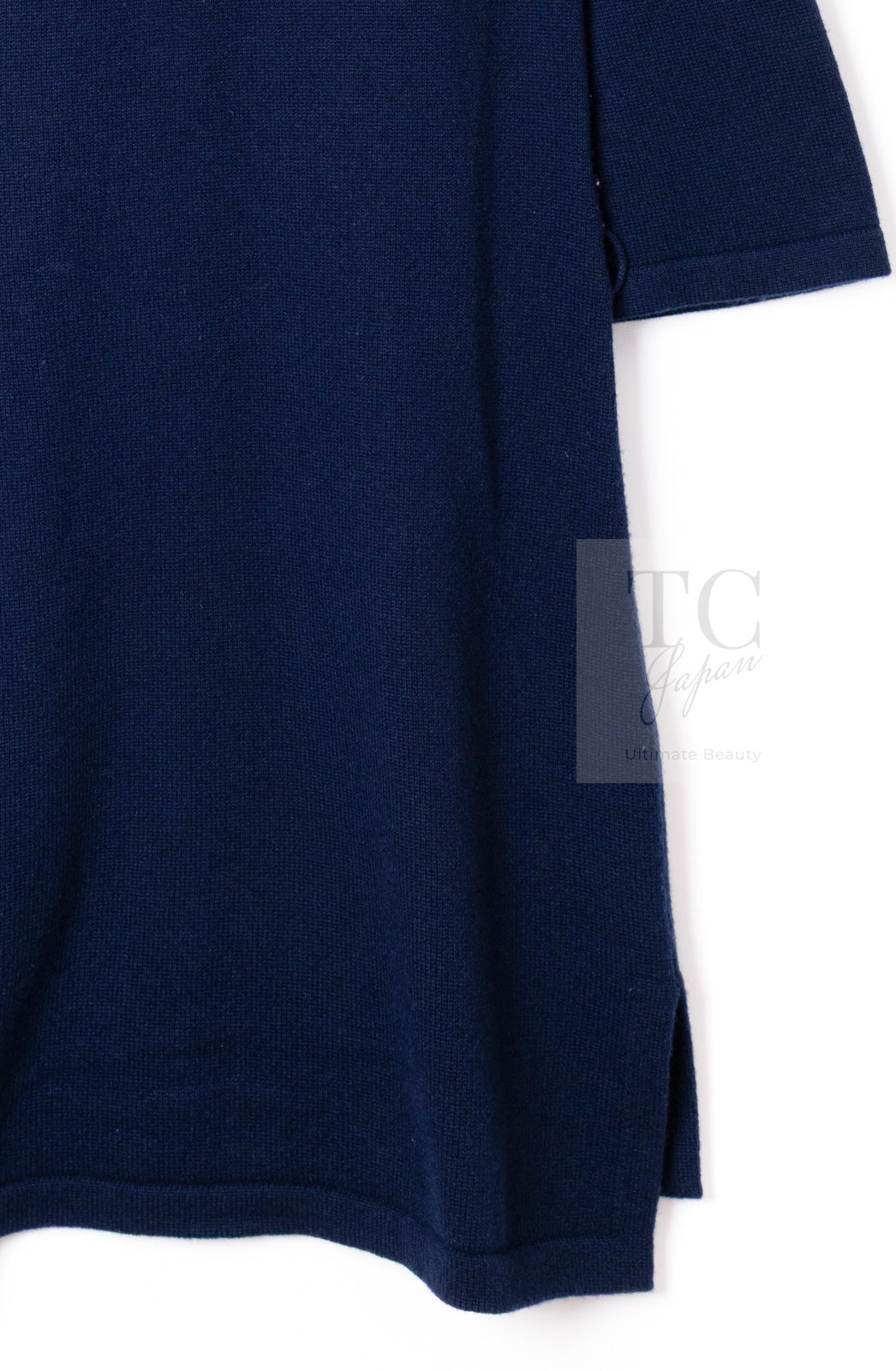 CHANEL 18C Dark Navy Cashmere Long Knit Cardigan Dress 36 シャネル ダーク ネイビー カシミア ロング ニット カーディガン ワンピース 即発