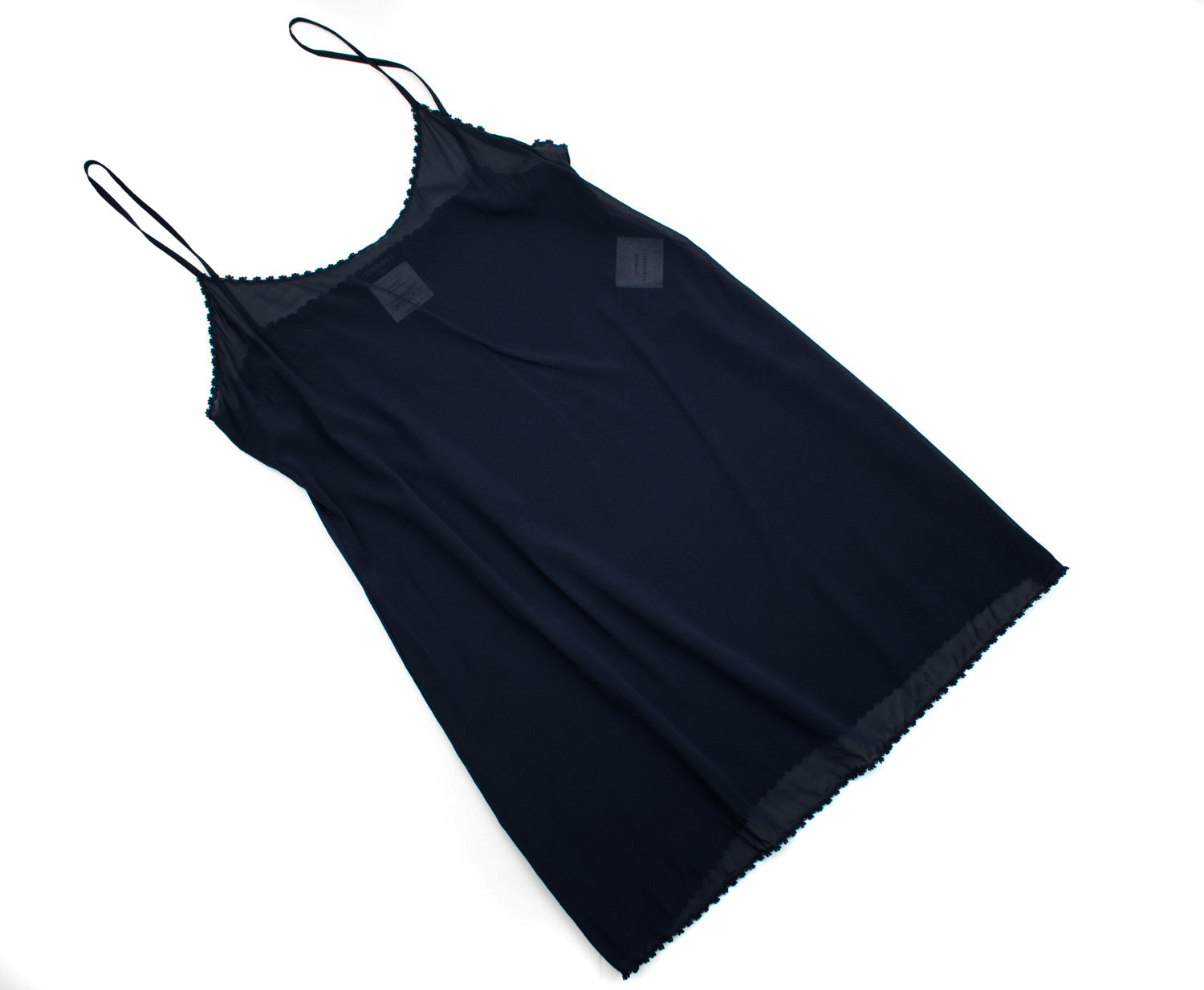 CHANEL 11S Champagne Gold Navy CC Logo Knit Dress 40 シャネル シャンパン ゴールド ネイビー ココマーク 女優の ニット ワンピース 即発