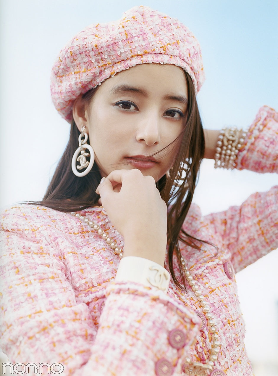 CHANEL 19C Pink Orange CC Logo Buttons Sequin Embellishments Dress 42 44 シャネル ピンク オレンジ ココボタン スパンコール ワンピース 即発