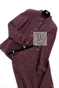 CHANEL 12PF Burgundy Wine Red Griopix Jacket Skirt Suit 34 シャネル バーガンディー ワイン レッド グリポア宝石ボタン ジャケット スカート スーツ 即発