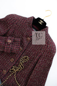 CHANEL 12PF Burgundy Wine Red Griopix Jacket Skirt Suit 34 シャネル バーガンディー ワイン レッド グリポア宝石ボタン ジャケット スカート スーツ 即発