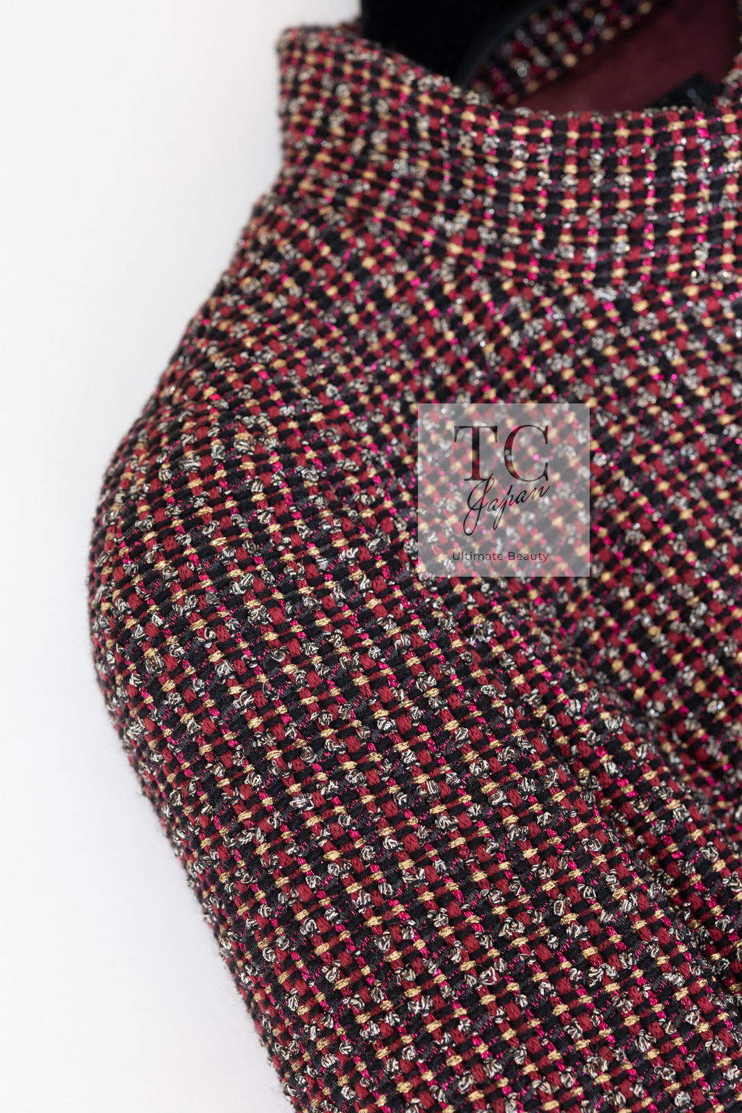 CHANEL 12PF Burgundy Wine Red Griopix Jacket Skirt Suit 34 シャネル バーガンディー ワイン レッド グリポア宝石ボタン ジャケット スカート スーツ 即発
