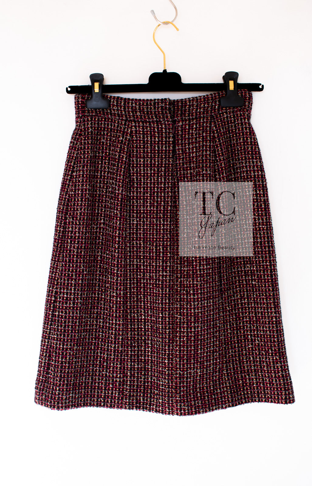 CHANEL 12PF Burgundy Wine Red Griopix Jacket Skirt Suit 34 シャネル バーガンディー ワイン レッド グリポア宝石ボタン ジャケット スカート スーツ 即発