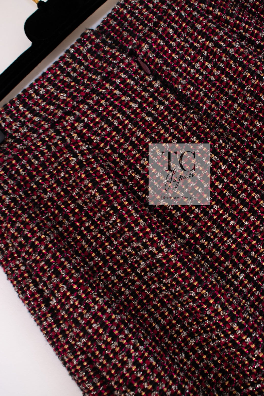 CHANEL 12PF Burgundy Wine Red Griopix Jacket Skirt Suit 34 シャネル バーガンディー ワイン レッド グリポア宝石ボタン ジャケット スカート スーツ 即発