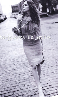 CHANEL 04A Gray Pink Lavender Multi Tweed Jacket Skirt Suit 38 シャネル グレー ピンク ラベンダー マルチカラー ツイード ジャケット スカート スーツ 即発