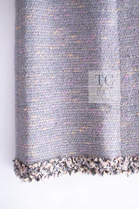 CHANEL 04A Gray Pink Lavender Multi Tweed Jacket Skirt Suit 38 シャネル グレー ピンク ラベンダー マルチカラー ツイード ジャケット スカート スーツ 即発