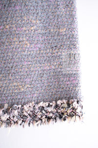 CHANEL 04A Gray Pink Lavender Multi Tweed Jacket Skirt Suit 38 シャネル グレー ピンク ラベンダー マルチカラー ツイード ジャケット スカート スーツ 即発