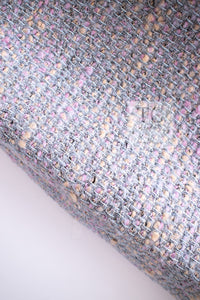 CHANEL 04A Gray Pink Lavender Multi Tweed Jacket Skirt Suit 38 シャネル グレー ピンク ラベンダー マルチカラー ツイード ジャケット スカート スーツ 即発