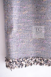 CHANEL 04A Gray Pink Lavender Multi Tweed Jacket Skirt Suit 38 シャネル グレー ピンク ラベンダー マルチカラー ツイード ジャケット スカート スーツ 即発