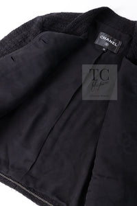CHANEL 21C Black Bow CC Buttons Tweed Jacket Skirt Suit 38 シャネル ブラック リボン ココボタン ツイード ジャケット スカート スーツ 即発