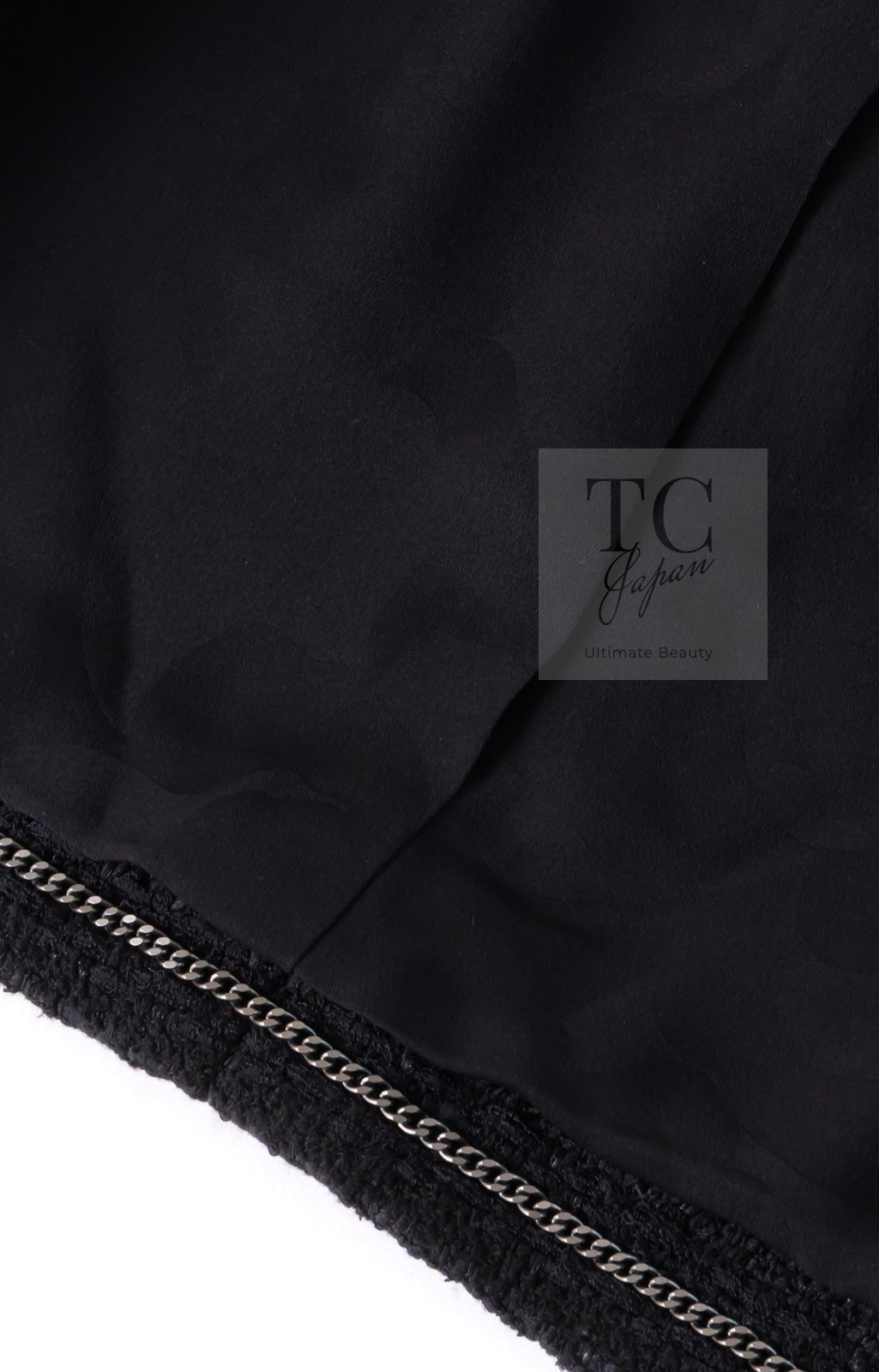 CHANEL 21C Black Bow CC Buttons Tweed Jacket Skirt Suit 38 シャネル ブラック リボン ココボタン ツイード ジャケット スカート スーツ 即発