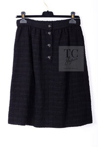 CHANEL 21C Black Bow CC Buttons Tweed Jacket Skirt Suit 38 シャネル ブラック リボン ココボタン ツイード ジャケット スカート スーツ 即発