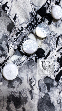 CHANEL 03S Ivory Black CC Logo Silk Tops 36 38 シャネル アイボリー ブラック CC ロゴ シルク トップス チュニック カットソー 即発
