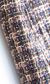 CHANEL 03S Brown Beige Pink Linen Cotton Tweed Skirt 38 シャネル ブラウン ベージュ ピンク リネン コットン ツイード スカート 即発