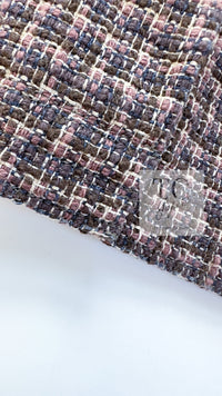CHANEL 03S Brown Beige Pink Linen Cotton Tweed Skirt 38 シャネル ブラウン ベージュ ピンク リネン コットン ツイード スカート 即発