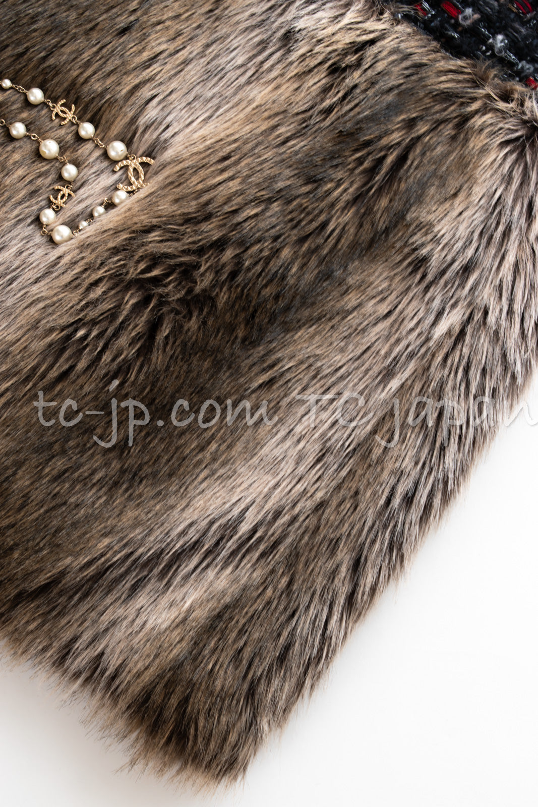CHANEL 10A Black Re d Wool Lesage Tweed Fantasy Fur Mini Skirt 34 シャネル ブラック レッド ウール ルサージュ ファンタジー ファー ミニ スカート 即発