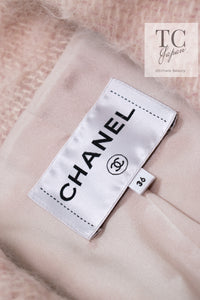 CHANEL 17A Pale Baby Pink Mohair Wool Jacket Coat 36 38 シャネル 軽くてふわふわ 淡い ベビーピンク モヘア ウール ジャケット コート 即発