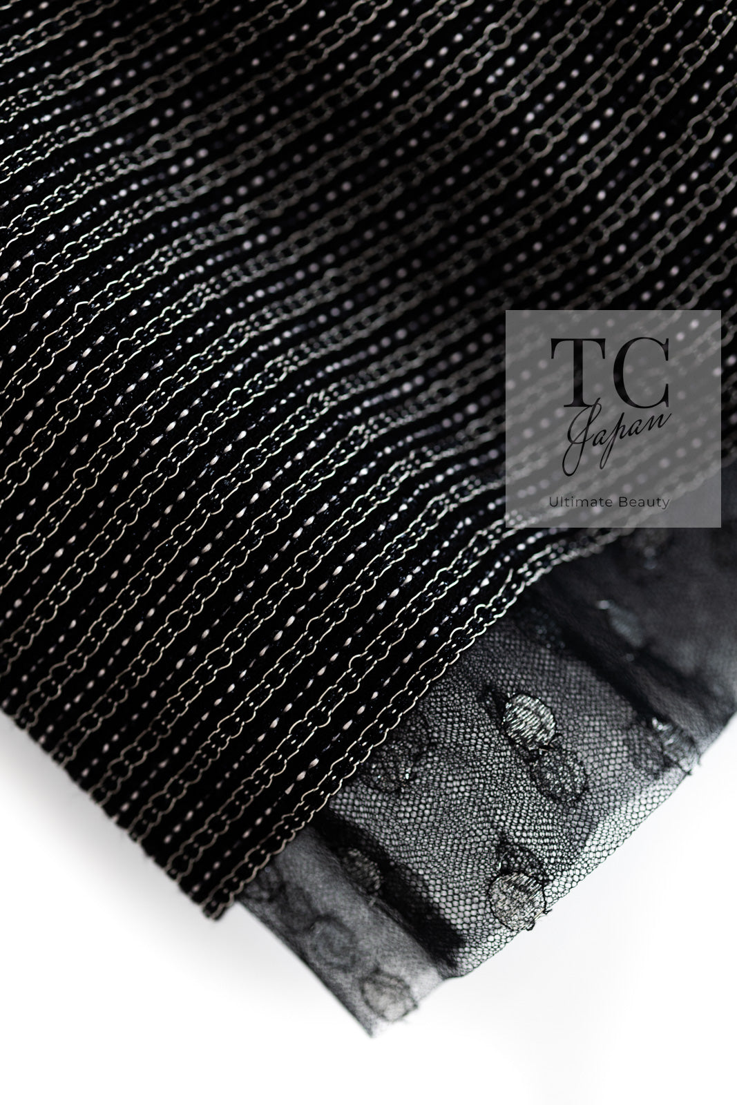 CHANEL 03A Black Silver Hemp Tweed Mini Skirt 34 シャネル ブラック シルバー ヘンプ ツイード ミニ スカート 即発
