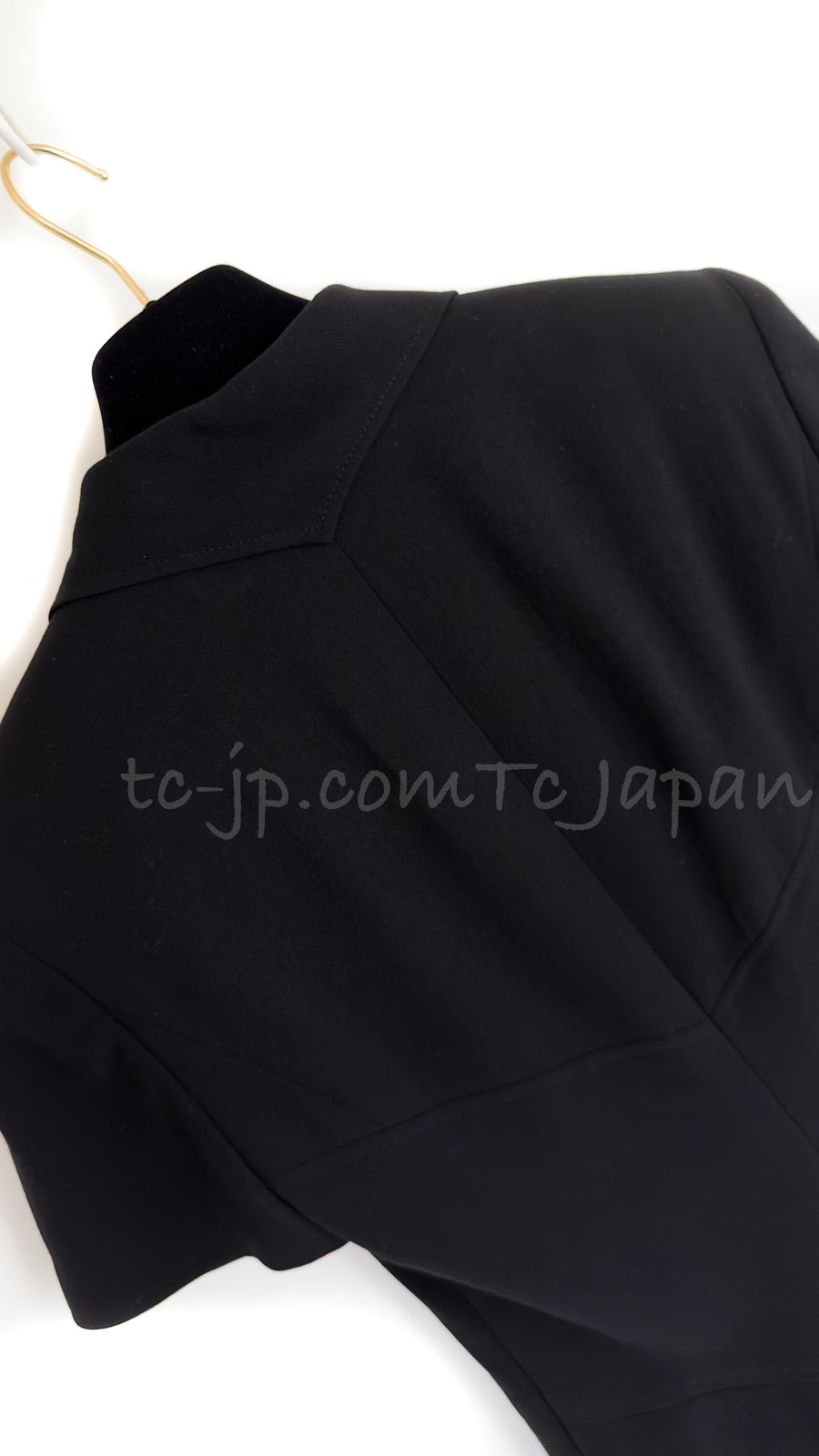 CHANEL 97S Vintage Black Silk CC Logo Jacket Trench Coat 36 シャネル ヴィンテージ ブラック シルク CCロゴ ジャケット トレンチ コート 即発