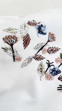 Christian Dior White EmbellishedDress 36 クリスチャン ディオール ホワイト・刺繍・ビーズ・ドレス・ワンピース 即発