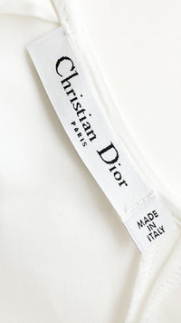 Christian Dior White EmbellishedDress 36 クリスチャン ディオール ホワイト・刺繍・ビーズ・ドレス・ワンピース 即発