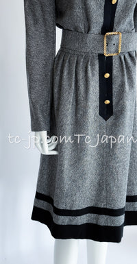 CHANEL 88A Vintage Naomi Campbell Gray Ribbon Bow Dress 40 シャネル ヴィンテージ・グレー・リボン・ワンピース 即発