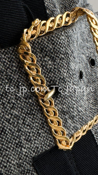 CHANEL 88A Vintage Naomi Campbell Gray Ribbon Bow Dress 40 シャネル ヴィンテージ・グレー・リボン・ワンピース 即発