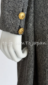 CHANEL 88A Vintage Naomi Campbell Gray Ribbon Bow Dress 40 シャネル ヴィンテージ・グレー・リボン・ワンピース 即発