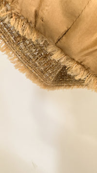 CHANEL 05S Gold Metallic Woven Tweed Dress 38 40 シャネル ゴールド メタリック ツイード ワンピース 即発