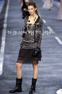 CHANEL 04A Multicolor Tweed Jacket Skirt Suit 38 シャネル マルチカラー ツイード ジャケット スカート スーツ 即発