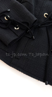 CHANEL 07C white or Black Dress jacket Coat with ribbon Suit  訳あり シャネル ブラック 胸紐・ジャケット・スカート・スーツ コート - TC JAPAN