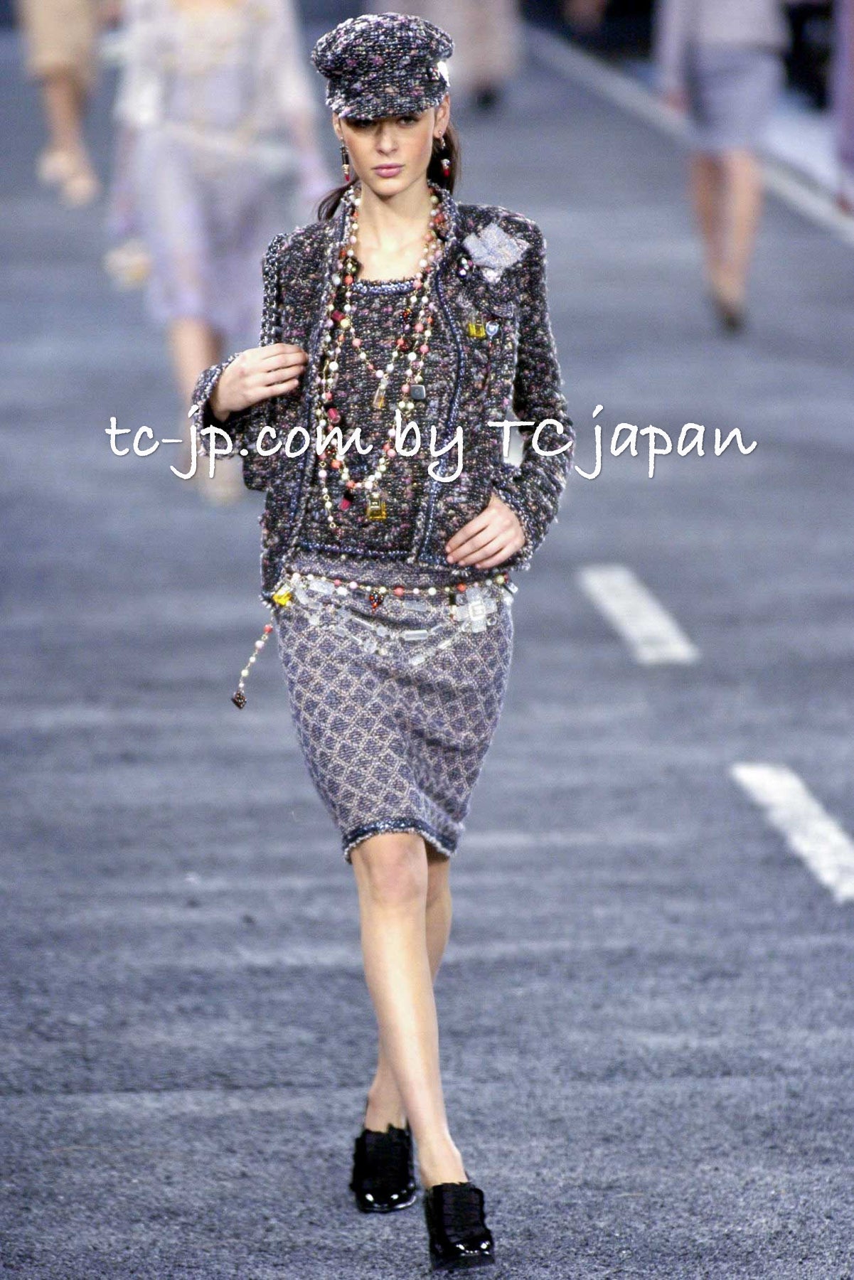 CHANEL 04A Multicolor Tweed Jacket Skirt Suit 38 シャネル マルチカラー ツイード ジャケット スカート スーツ 即発