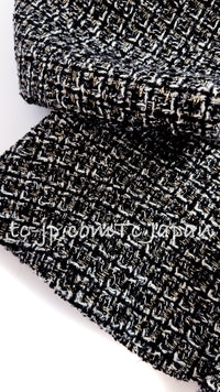 CHANEL 12A Black Gray Metallic Zipper Tweed Jacket 36 38 シャネル ブラック グレー メタリック ジッパー ツイード ジャケット 即発
