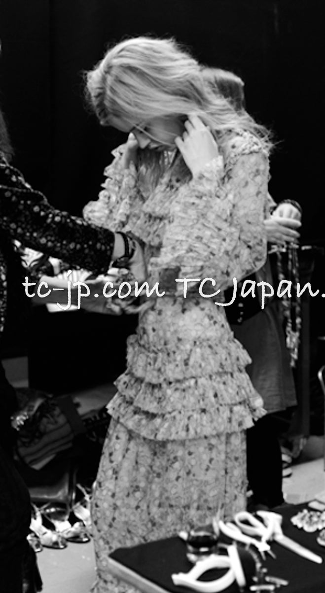 CHANEL 11C Yellow Pink Blue Pretty CC Mark Silk Dress 34 42 シャネル イエロー ピンク ブルー 水玉 ココマーク シルク ワンピース 即発 - TC JAPAN
