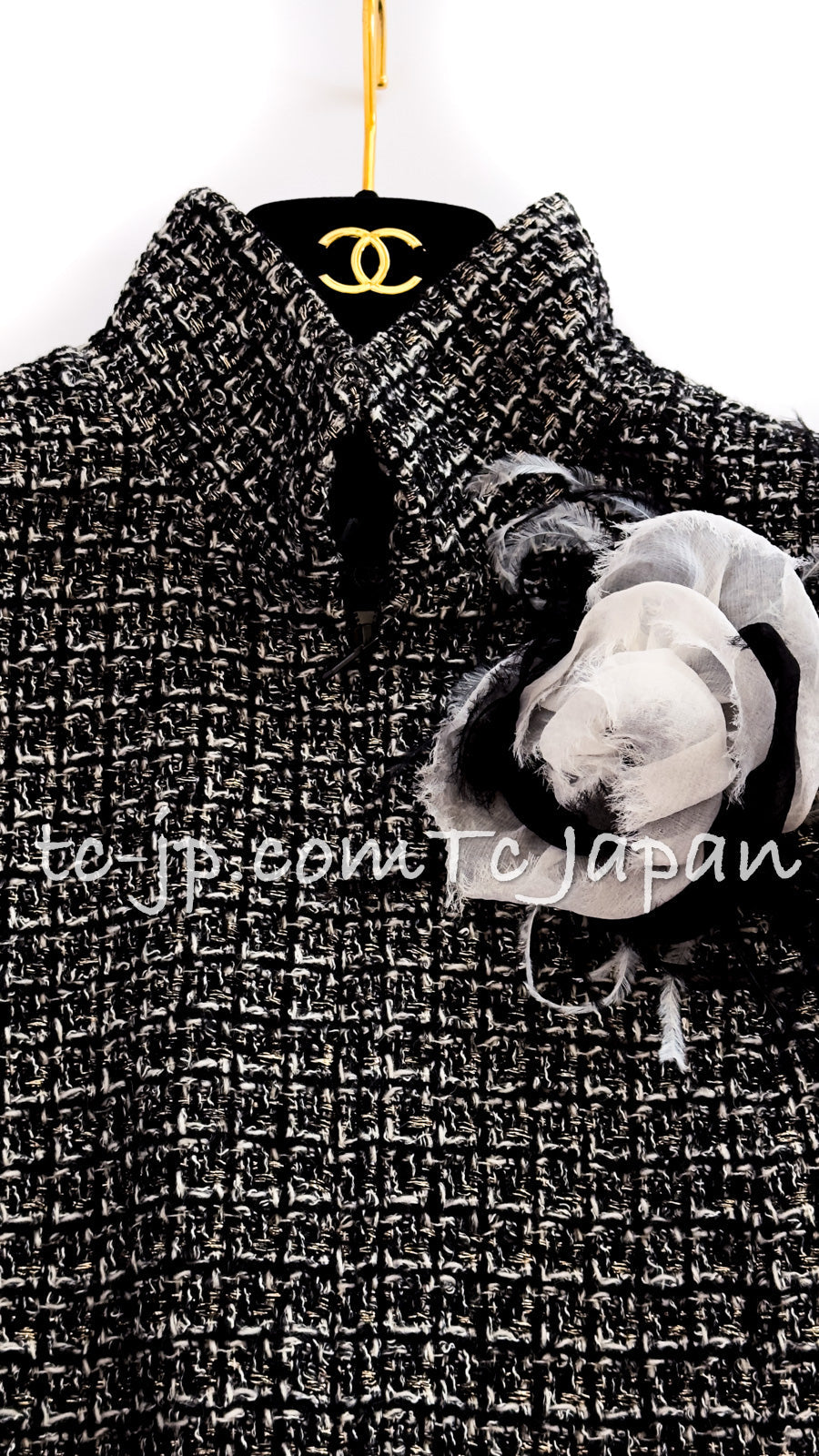 CHANEL 12A Black Gray Metallic Zipper Tweed Jacket 36 38 シャネル ブラック グレー メタリック ジッパー ツイード ジャケット 即発