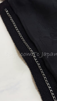 CHANEL 12C Black Rhinestone Buttons Jacket 36 40 42 シャネル ブラック ラインストーン ボタン ジャケット 即発