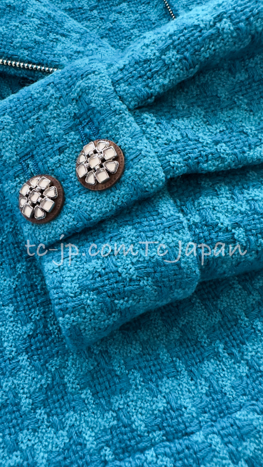 CHANEL 19A Blue Riders Wool Tweed Jacket 38 40 シャネル ブルー ライダース ウール ツイード ジャケット 即発
