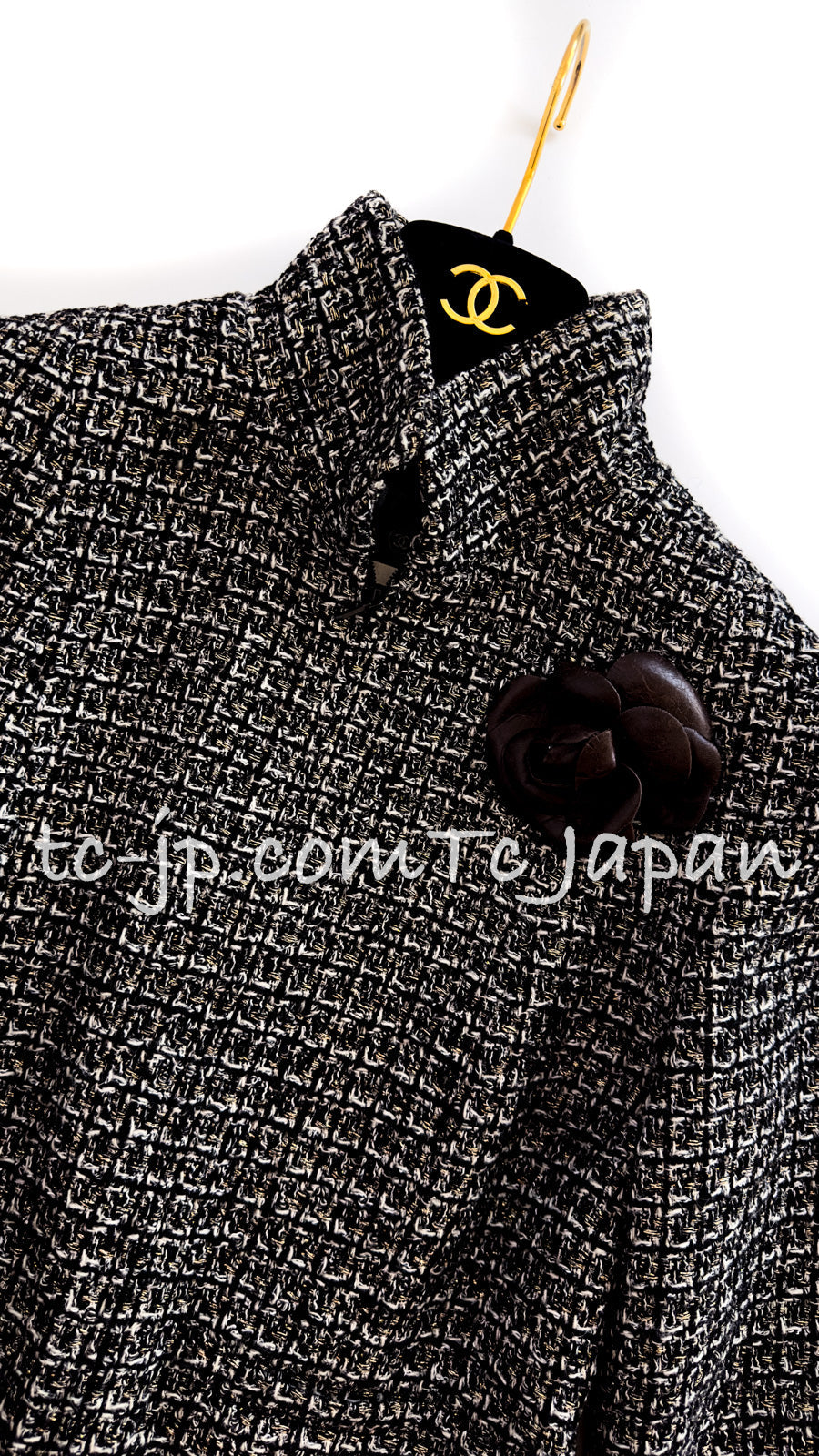 CHANEL 12A Black Gray Metallic Zipper Tweed Jacket 36 38 シャネル ブラック グレー メタリック ジッパー ツイード ジャケット 即発