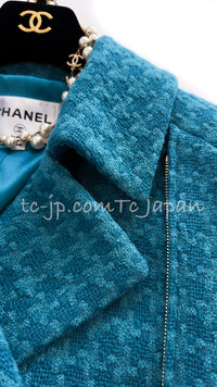 CHANEL 19A Blue Riders Wool Tweed Jacket 38 40 シャネル ブルー・ライダース・ウール・ツイード・ジャケット 即発