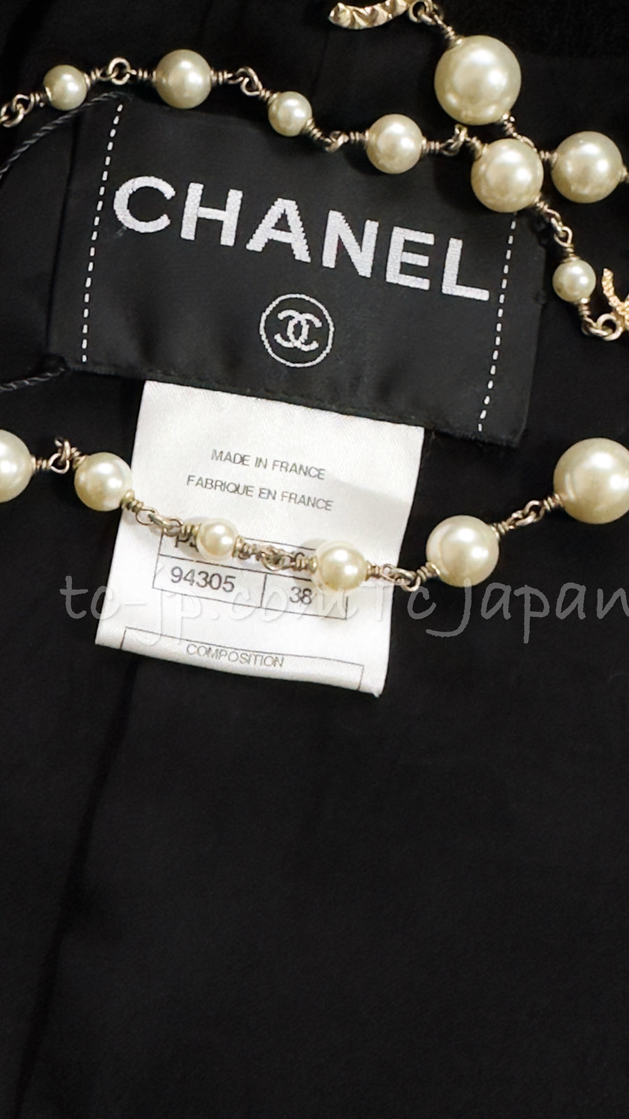 CHANEL 12C Black Rhinestone Buttons Jacket 36 40 42 シャネル ブラック ラインストーン ボタン ジャケット 即発