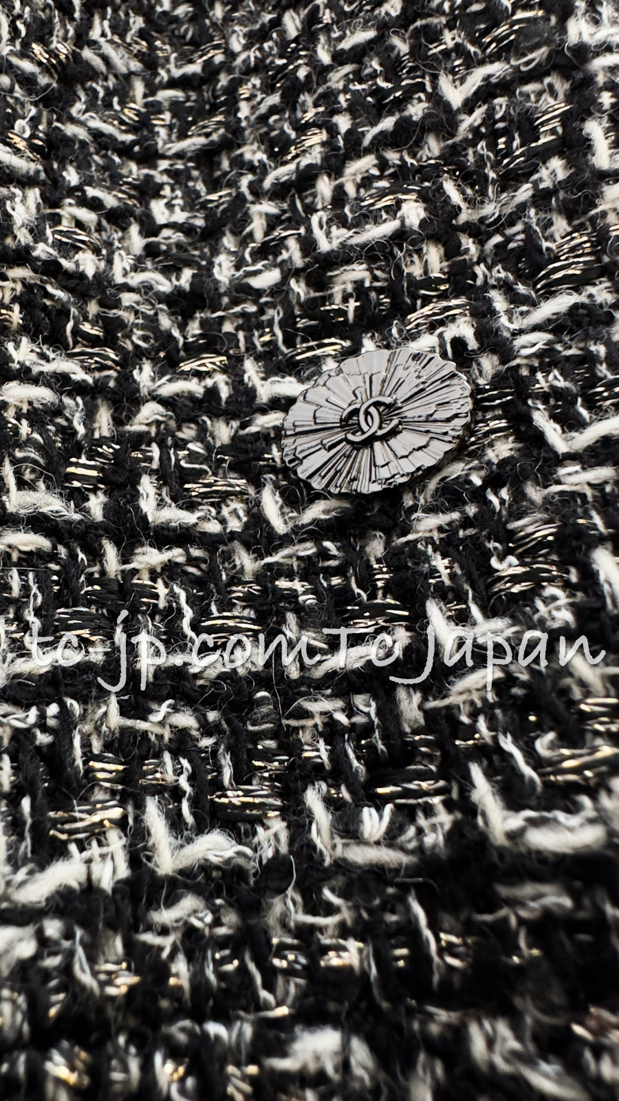 CHANEL 12A Black Gray Metallic Zipper Tweed Jacket 36 38 シャネル ブラック グレー メタリック ジッパー ツイード ジャケット 即発