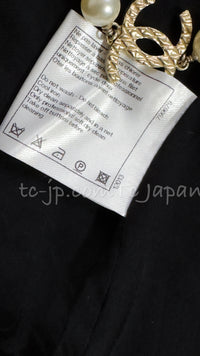 CHANEL 12C Black Rhinestone Buttons Jacket 36 40 42 シャネル ブラック ラインストーン ボタン ジャケット 即発
