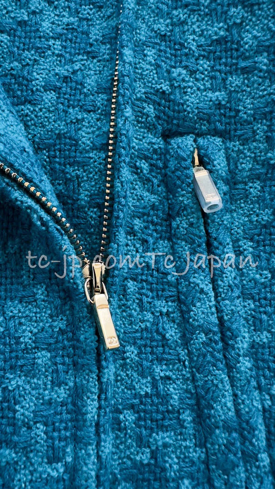 CHANEL 19A Blue Riders Wool Tweed Jacket 38 40 シャネル ブルー ライダース ウール ツイード ジャケット 即発